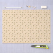 Papier Mousseline Honeybee Greenery Pastel Almond Tissu Papier (Artisanat)