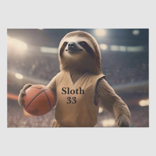 Papier Mousseline Hoops and Hangs : Le Slam Dunking Sloth, (Recto)