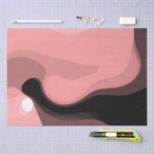 Papier Mousseline Horizon coucher de soleil : rose, noir et blanc Ab (Artisanat)