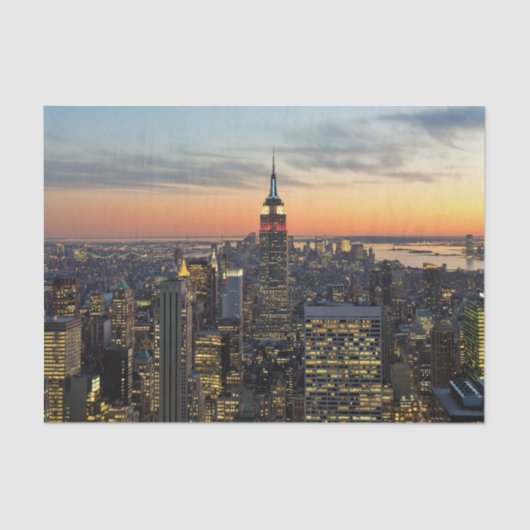 Papier Mousseline Horizon d'aube de New York (Recto)