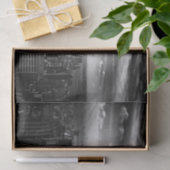 Papier Mousseline Horizon de New York City noir et blanc (Cadeau)