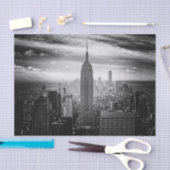 Papier Mousseline Horizon de New York City noir et blanc (Artisanat)