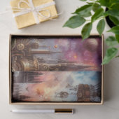 Papier Mousseline Horloge Colibri Aérien Steampunk Découpage (Cadeau)