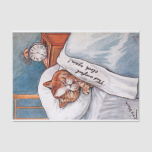 Papier Mousseline Horloge D'Alarme Bruyante, Louis Wain
