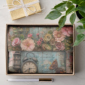 Papier Mousseline Horloge et papillon Média mixte (Cadeau)