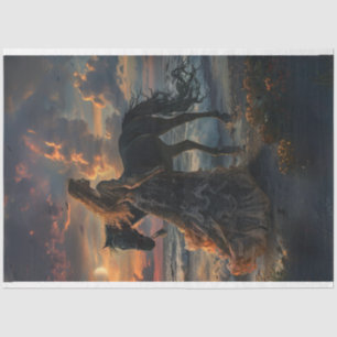 Papier Mousseline Horloge & Plage Lady et Découpage Sun Set,