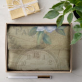 Papier Mousseline Horloge vintage (Cadeau)