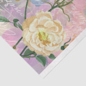 Papier Mousseline Horloge vintage et découpage Rose (Détail)