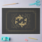 Papier Mousseline Horoscope De Tarot Mystique Noir Et Or (Artisanat)