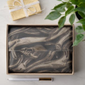 Papier Mousseline Horreur gothique hypnotique Crânes d'or Liquide (Cadeau)