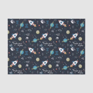 Papier Mousseline Hors de ce Motif spatial mondial