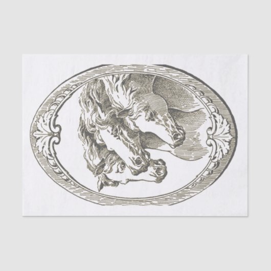 Papier Mousseline Horse Cameo (Recto)