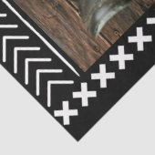 Papier Mousseline Horse Cowboy Boots Sunflowers Rustic Barque (Détail)