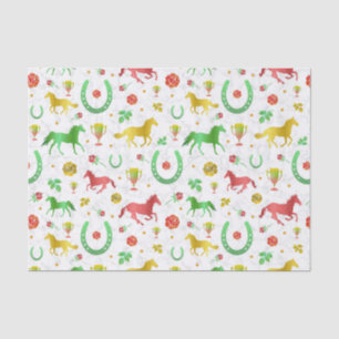 Papier Mousseline Horse Racing Derby Jour fêté Motif coloré