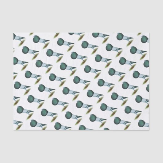 Papier Mousseline Horseman Pouter Pigeon Blue (Recto)