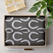 Papier Mousseline Horseshoes Black Equestrian Cowboy Horse Barn (Cadeau)