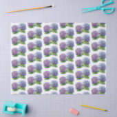 Papier Mousseline Hortensias bleus (Artisanat)