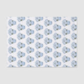 Papier Mousseline Hortensias bleus dans un pot de chinoiserie (Recto)