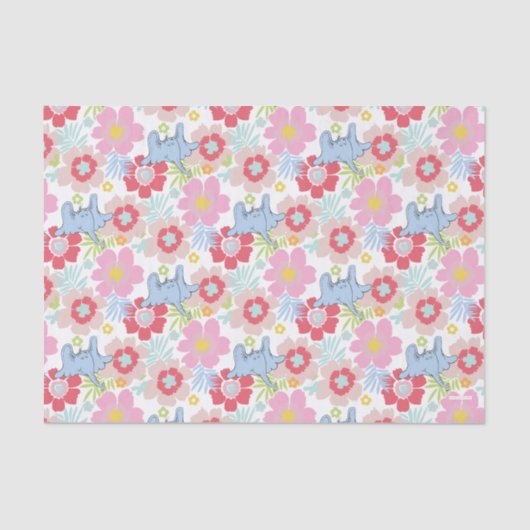 Papier Mousseline Horton Entend Un Qui | Motif à fleurs Pastel (Recto)