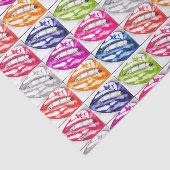 Papier Mousseline Hot Lips Pop Art (Détail)