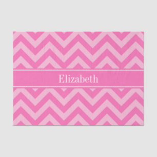 Papier Mousseline Hot Pink #2 Cotton Candy LG Chevron Nom Monogram