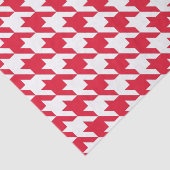 Papier Mousseline Houndstooth élégant en géranium (Détail)