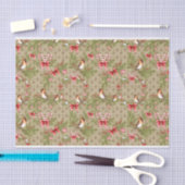 Papier Mousseline Houx de branches de pin d'oiseau de Noël (Artisanat)