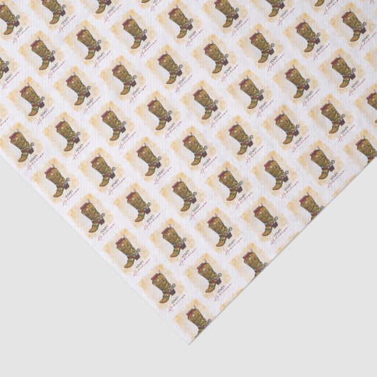 Papier Mousseline Howdays Christmas Lights Cowboy Boot (Détail)