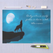 Papier Mousseline Howling Wolf Decoupage (Artisanat)