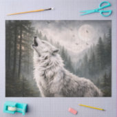 Papier Mousseline Howling Wolf Tissue Paper (Artisanat)