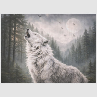 Papier Mousseline Howling Wolf Tissue Paper