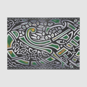 Papier Mousseline Huile 3D Celtic Birds