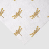 Papier Mousseline Huile de métal d'or Répéter la libellule d'or (Détail)
