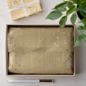 Papier Mousseline Huile Ombre Or Glittery (Cadeau)