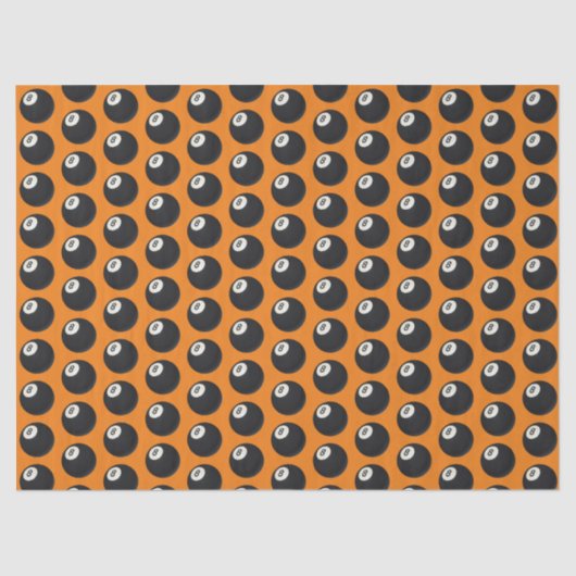 Papier Mousseline Huit boules Y2K Snooker 90s Orange (Recto)