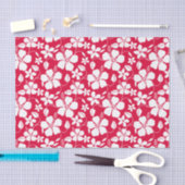 PAPIER MOUSSELINE HULA HAÏIENNE (HIBISCUS) ROUGE (Artisanat)