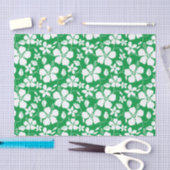 PAPIER MOUSSELINE HULA HAÏIENNE (HIBISCUS) VERT (Artisanat)