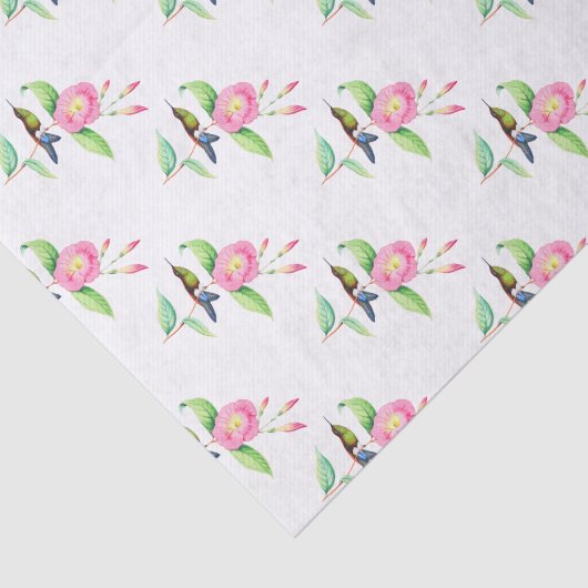 Papier Mousseline Humingbird Et Hybiscus (Détail)