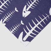 Papier Mousseline Humour de pêche aux os blancs du squelette de pois (Détail)