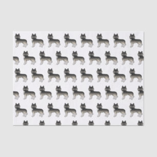 Papier Mousseline Husky sibérien agouti Motif de chien mignon