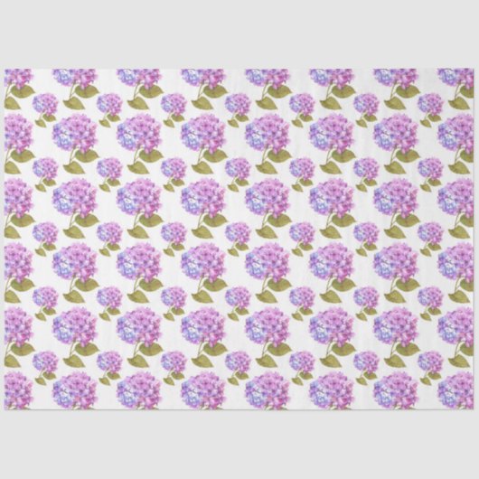 Papier Mousseline Hydrangea Aquarelle série Design 11 (Recto)