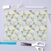 Papier Mousseline Hydrangea Blanc Bleu Fleurs Romantiques Shower de (Artisanat)