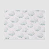 Papier Mousseline Hydrangea Blanc Élégant Sarcelle (Recto)