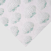 Papier Mousseline Hydrangea Blanc Élégant Sarcelle (Détail)