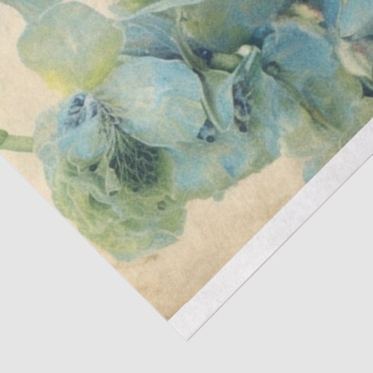Papier Mousseline Hydrangea Blue dream ephemera (Détail)
