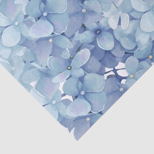 Papier Mousseline Hydrangea fleurs aquarelle (Détail)
