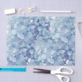 Papier Mousseline Hydrangea fleurs aquarelle (Artisanat)