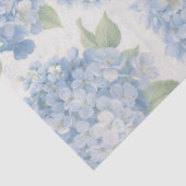 Papier Mousseline Hydrangea Floral Bleu Élégant (Détail)