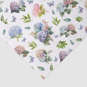 Papier Mousseline Hydrangea Floral Bleu et Rose (Détail)