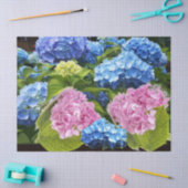 Papier Mousseline Hydrangea Florale Craft découpage bleu rose (Artisanat)